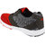 Fuel Mens Red Grey Laced Up Running Shoes