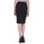Rigo Black Solid Casual Skirt for Women