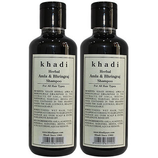 Buy Khadi Herbal Amla Bhringraj Shampoo 210ml Set Of 2 Online Get 18 Off It is a herbal shampoo, which has mild cleansing properties and may help with. khadi herbal amla bhringraj shampoo 210ml set of 2