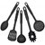 Nylon Kitchen Serving Spoon Set, 6-Piece, Black By Hans Enterprise