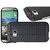 RSC POWER+ 360 Protection Premium Dotted Designed Soft Rubberised Back Case Cover For  HTC One M8 -Black