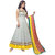 Sancom Grey Semi Stitched Net Anarkali Salwar Suit-100042
