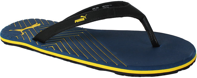 Buy Puma Webster Dp Men S Black Blue Flip Flops 1813 Online