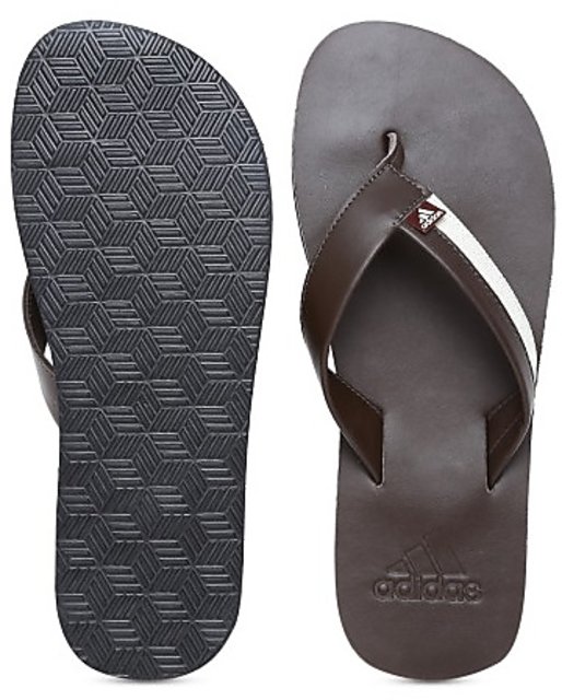 Buy ADIDAS MEN S BROWN SWIM BRIZO 3.0 FLIP FLOPS SLIPPERS Online