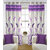 Kalaa Polycotton Designer Purple  Window Curtain (Pack of 8)