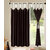 Kalaa Designer Crush Brown Window Curtain With Skalap  (Pack of 8)