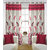 Kalaa Polycotton Designer Red Window Curtain (Pack of 4)