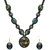 JewelMaze Blue  Black Antique Elephant Design Necklace Set-FAA0462