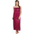 Be You Fashion Women Satin Purple-Magenta Plain 2 piece Nighty Set