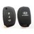 Silicone Key Cover Fit For Hyundai New i20/New Verna/Xcent 3 Button Flip Key Models 2013 Onwards (Black)