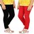 Timbre Girls Combo Pack Of 2 Red And Black Leggings