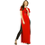 Combo Of 2 Black And Red Maxi Polyester Women's Tops