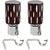 D Decor chrome finished metal Curtain Bracket Set Of 2 with support (Elegant look with strong material)