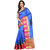 Blue Pink and Golden Art Kanchipuram Silk Saree with Blouse