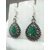 Studded Green Turquoise Stone Dangler Earring For Girls