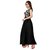 PopMantra Women's Digital Black Maxi Dress-PM-9000-1007-Black