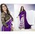 Csemart Purple Art Silk Half Half Designer Norita Saree