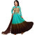 Vaikunth Fabrics Georgette Sky Blue And Brown Embroidered Semi-Stitched Women's Wear Anarkali Suit