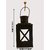 Anasa Metal Decorative Hut Lanterns Tealight candle Holder Black 8.5 Inch