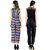 Westrobe Wome Black Plain And Zig Zag Printed Jumpsuits Combo