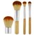 s4d 4Pcs Bamboo Makeup Brush Set