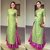 Style Amaze Green  Pink Banarasi Silk Block Printed Dress Material (Unstitched)