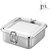 JVL Stainless Steel Square Lunch Box
