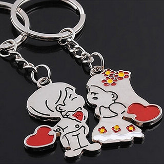 Boy and girl keychain hot sale