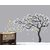 Asmi Collections Wall Stickers Big Beautiful Black Tree White Leaves Yellow Birds