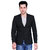 abcgarments Solid Single Breasted Casual Men's Blazer  (Black)