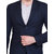 abc garments Solid Single Breasted Casual Men's Blazer  (Dark Blue)