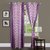 iLiv Purple V Door Curtain  Set Of 2   7Ft