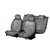 Lowernce Seat Cover Towel Type (Grey ) for - Maruti Suzuki Alto (Head Rest Detachable)