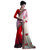 ShoppingOye Red and Light Beige Color Georgette Brasso Saree With Blouse Piece
