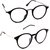 TheWhoop New Black Grey And Black Gold Retro Round Transparent Spectacle Sunglass