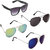 Magjons Multi Colour Mirror Aviator And Black Wayfarer Sunglasses For Men And Women Combo Of 4 With Free Box MJ4930