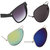 Magjons Multi Colour Mirror Aviator And Black Wayfarer Sunglasses For Men And Women Combo Of 4 With Free Box MJ4930