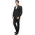 abc garments Self Design Double Breasted Formal Men's Blazer  (Black)