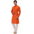 abc garments Men's Kurta and Pyjama  Set Orange