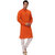 abc garments Men's Kurta and Pyjama  Set Orange