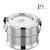 JVL Stainless Steel Double Layered Round Lunch Box