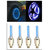 Set of 4 Pcs Tyre LED Light with Motion Sensor - Blue Color For Car