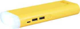 Hobins tall torch with 2 USB ports 20000 mah power bank (yellow)
