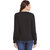 Miss Chase Women's Black Round Neck 3/4th Sleeves Basic Solid/Plain Top