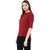 Miss Chase Women's Maroon Round Neck Half Sleeves Basic Solid/Plain Top