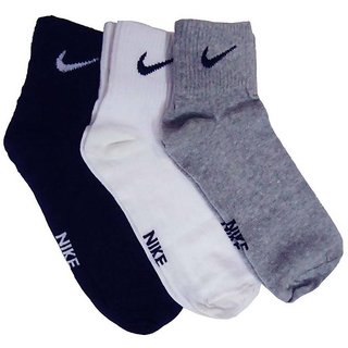 Buy Nike Cotton Men Women Ankle Length Socks 3 Pairs Online