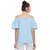 Miss Chase Women's Light Blue Off Shoulder Half Sleeves Basic Solid/Plain Top