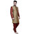 Nu Abc Garments Brown Cotton Blend Sherwani