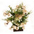 Parishi  W Artificial Rose flower plant glowing White color arrangement in wooden pot