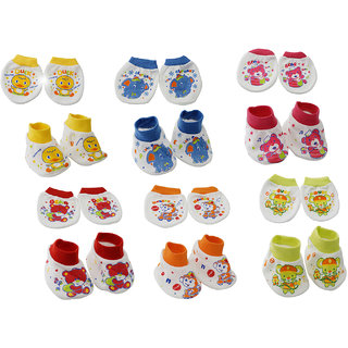 Aarushi Cotton Baby Booties and Mittens Pack of 6